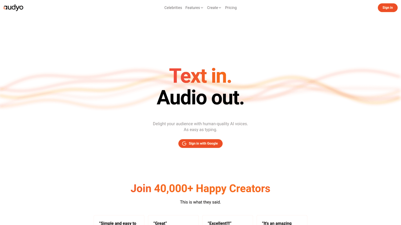 Audyo screenshot