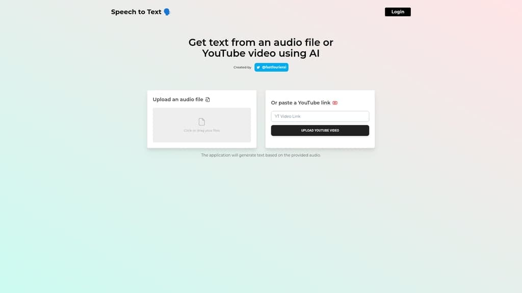 Speech to Text screenshot