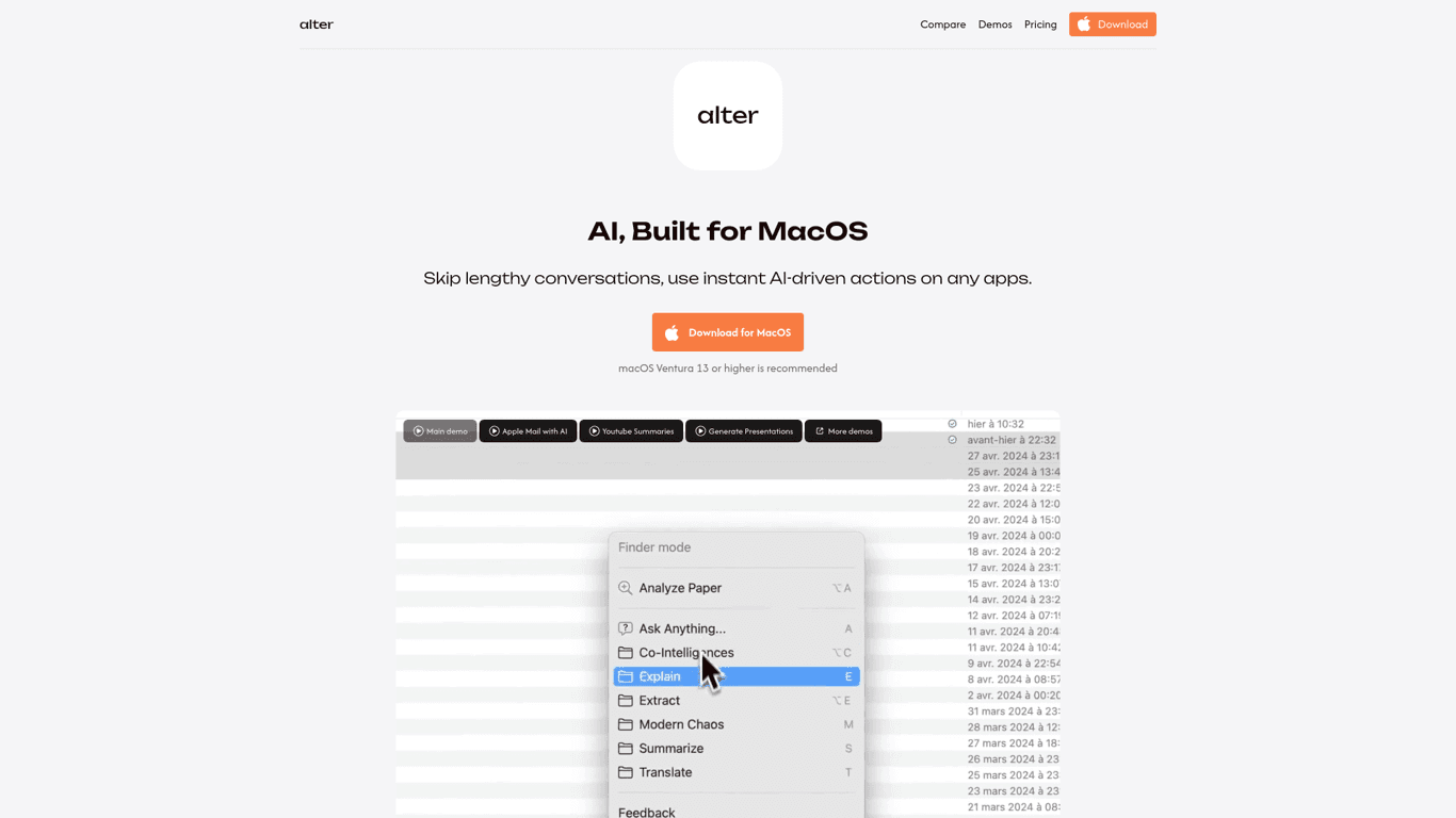 Alter screenshot